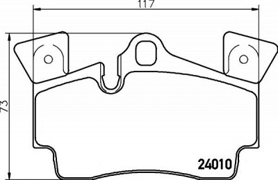 HELLA PAGID 8db355011471 -  Комплект тормозных колодок, дисковый тормоз